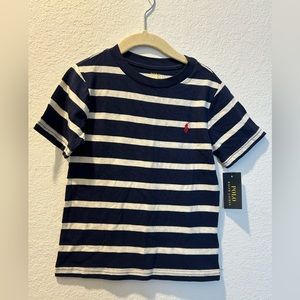 New boy's Polo shirt size 4 blue with white.